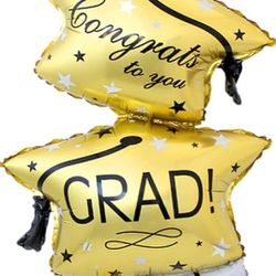 5  metallic graduation balloons 