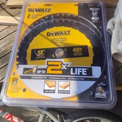 DeWalt 12 Inch 40 Tooth Blades 2 Pack