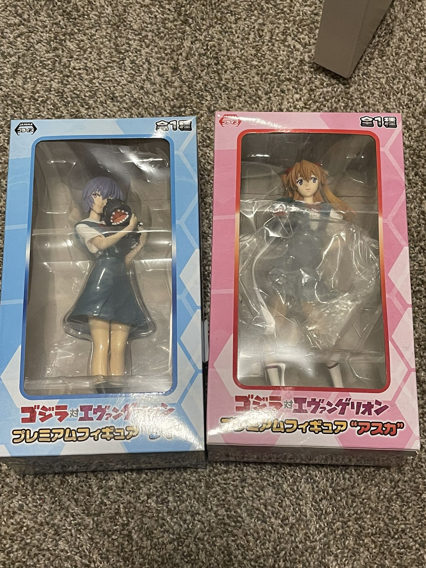 SEGA Neon Genesis EVANGELION vs GODZILLA Rei Ayanami Asuka premium Figure Set