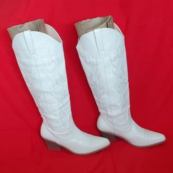 Cowboy Boots for Women Retro White Knee High Western Boots (Size 10)
Slightly Used REDUCED 
