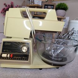 Vintage Oster Regency Kitchen Center 12 Speed Stand Mixer Controlled Power Works