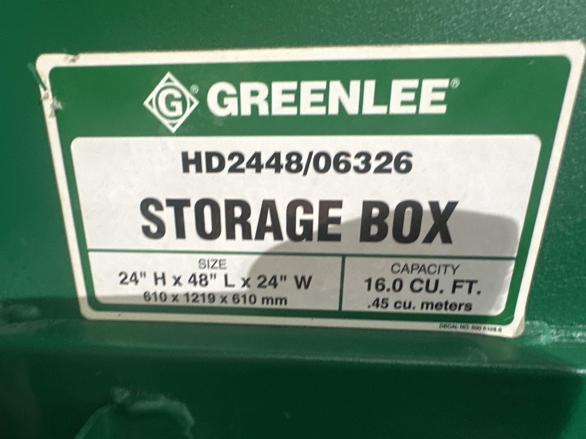 Greenlee Storage Box And Tools