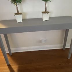 Wood Console Table Seashell Grey Sofa Entryway Table