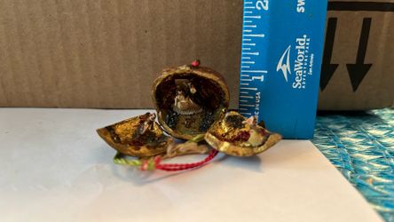 Vintage Hand Made Miniature Wedding Walnut Diorama