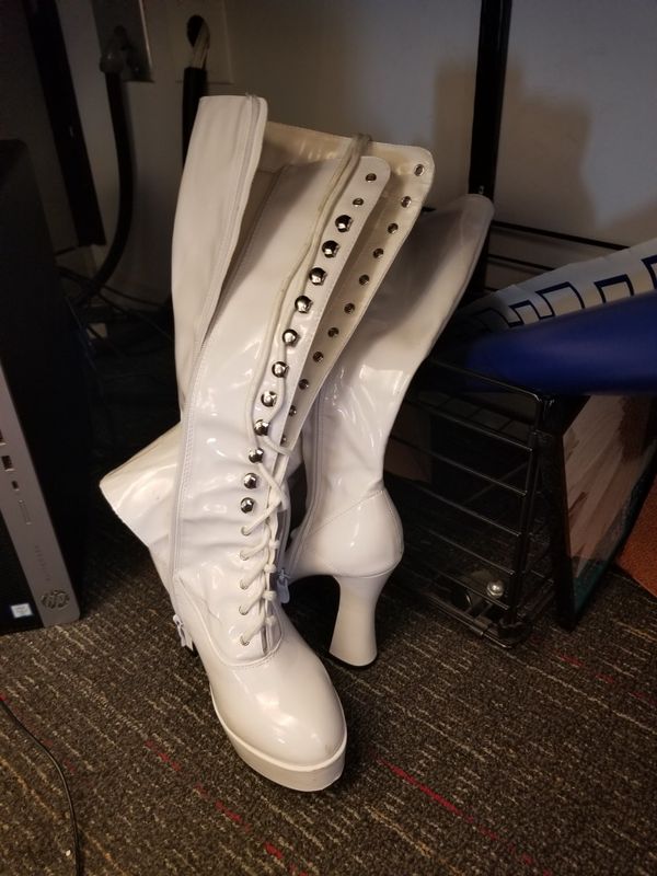 white goadome boots