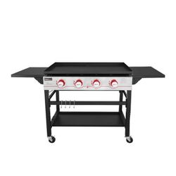 Royal Gourmet GB4000 Flat Top Gas Grill, 36-Inch Griddle, 4-Burner, For Outdoor Events, Camping, BBQ