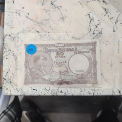 1943/1944 Luxembourg 20 Francs note- ($30)