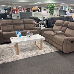 Crazy Sale Now‼️Beautiful Chocolate Sofa&Loveseat 4x Recliners $799🚨