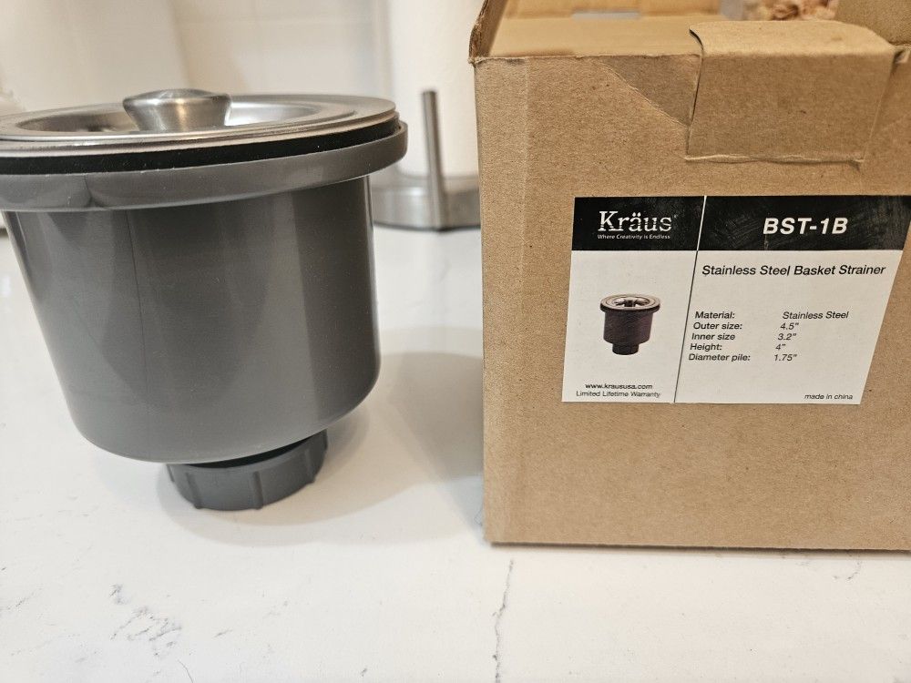 Kraus Stainless Steel Basket Strainer