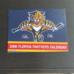 FLORIDA PANTHERS team Autographed Calendar 2006