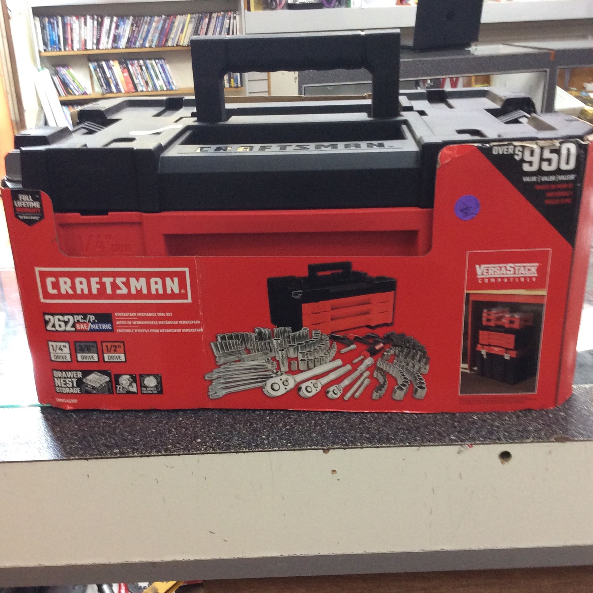 Craftsman 262pc Versastack Mechanics Tool Set Sad/Metric(CMMT45307)
