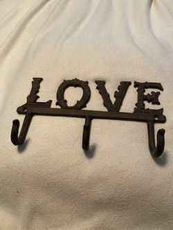 Cottage Core Metal Love Wall Hook New