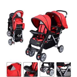 Foldable Twin Baby Stroller