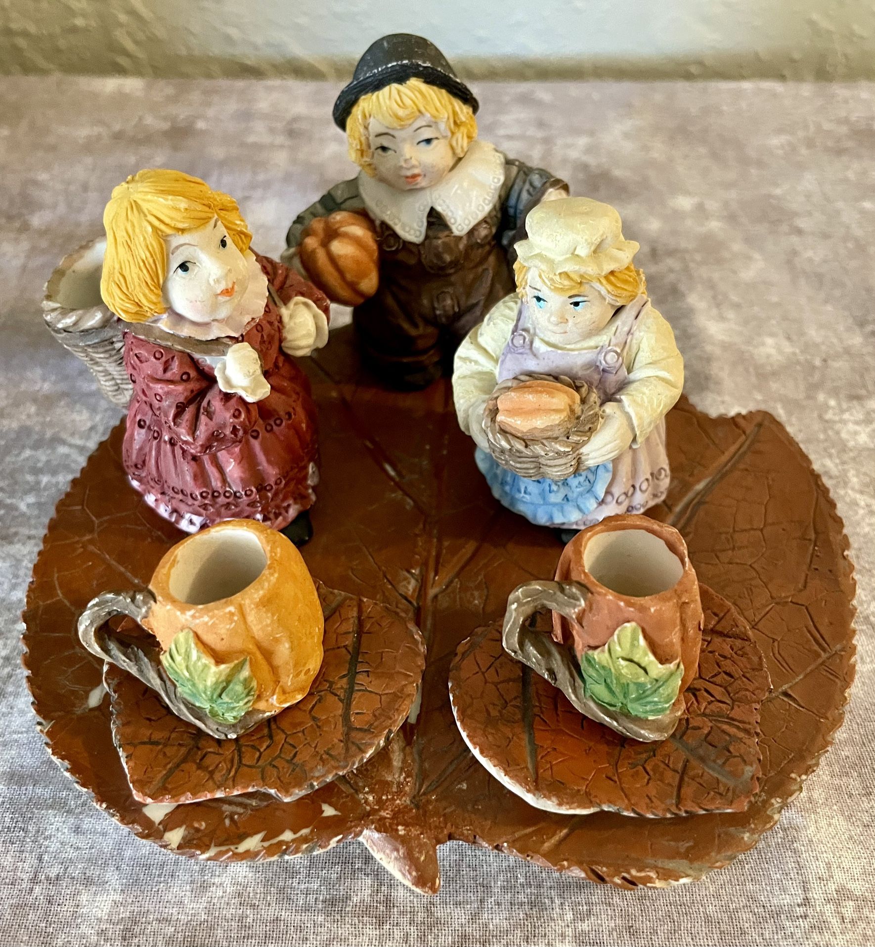 Miniature Harvest Tea Set