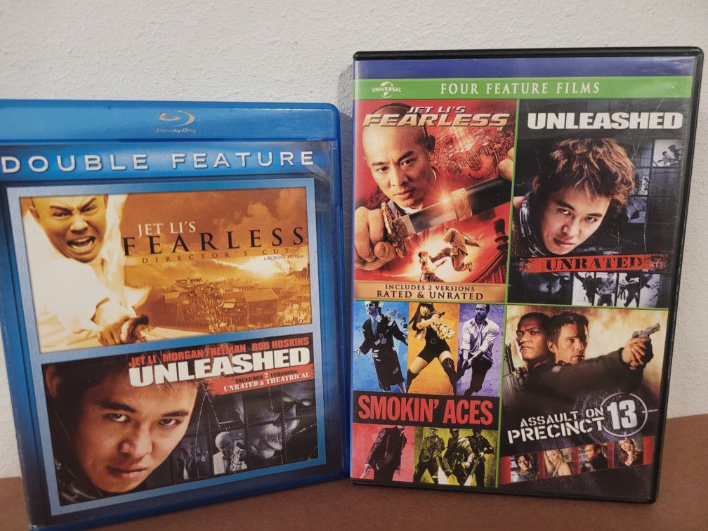 Jet Li LOT: Fearless/Unleashed/Precinct 13/Smokin' Aces DVD & Blu-ray LOT