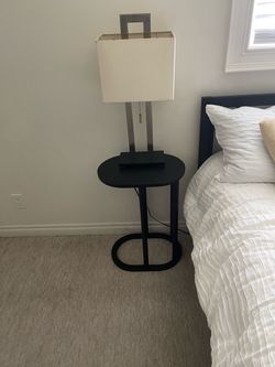 Two black nightstands Wood
