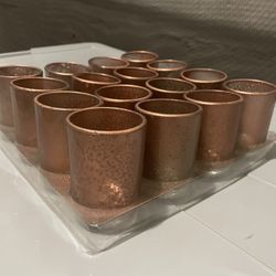 185 Rose Gold / Copper Tea Light And Flameleas Tea lights 