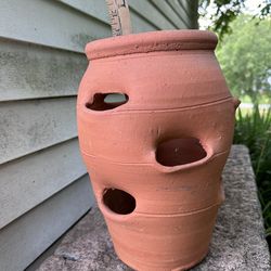 Vintage Strawberry Pot Planter 14”