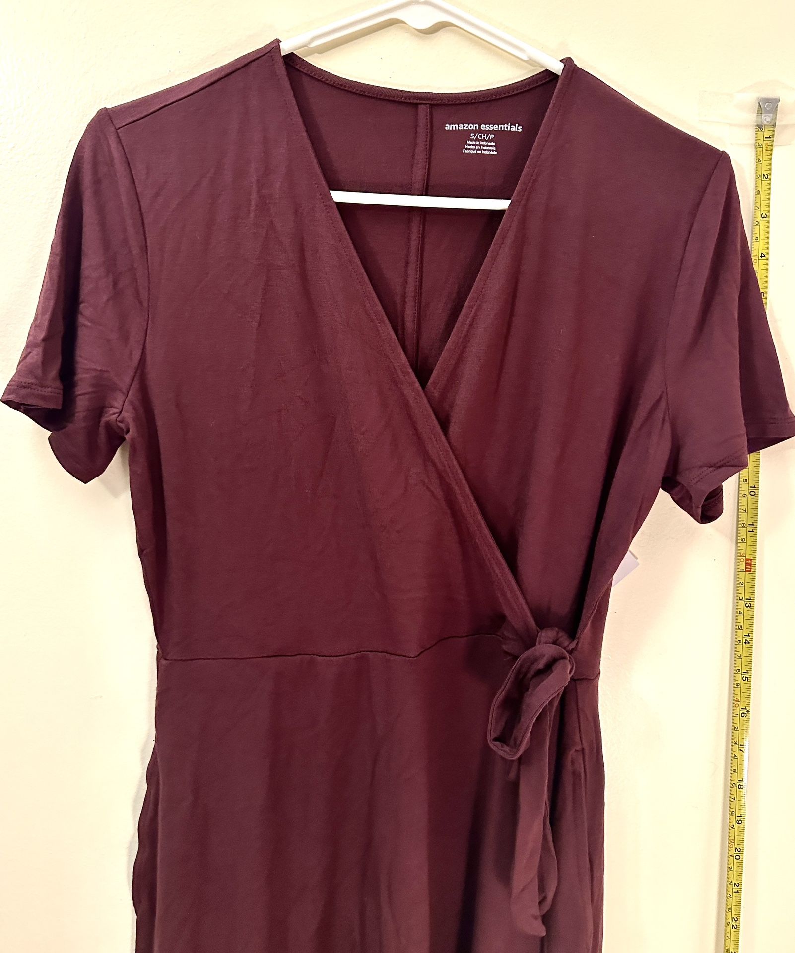 Red  Faux-Wrap Dress - New With Tags - Size Small 