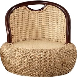 Round Rattan Floor Chair, new