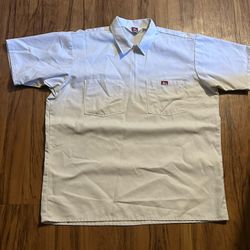 White Ben Davis Quarter Zip, Zip Up, Button Up, Chicano Style