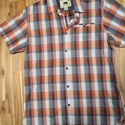 NWOT Dakota Grizzly Mens Casual Button Down Plaid Shirt Size Medium 