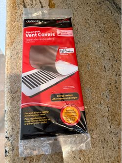 2 Pack Brand New Covers Deflecto Magnetic Vent Covers 5" x 12" White for Metal Register Vents