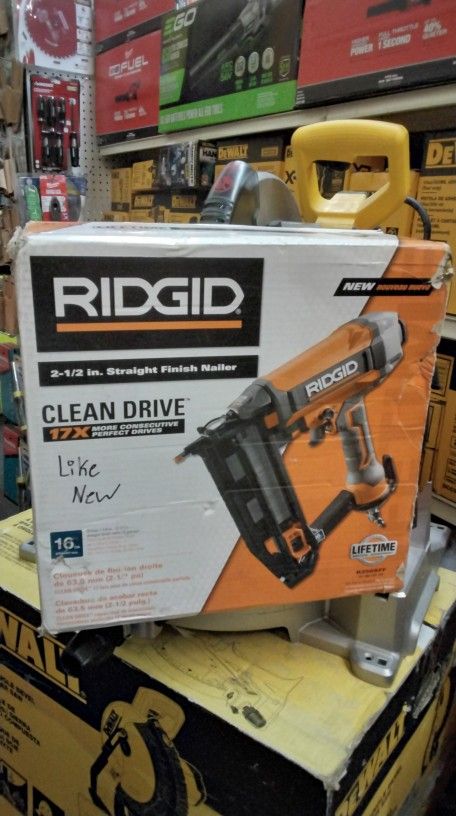 RIDGID 2 - 1/2" IN. STRAIGHT FINISH NAILER 16GA