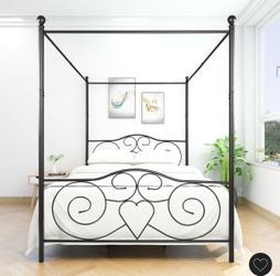 Metal queen size bed frame