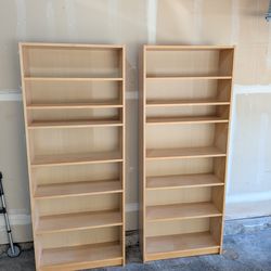 IKEA Billy book case (x2) slightly sun-faded