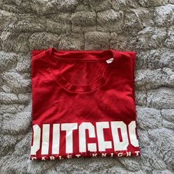 Adidas Scarlet Knights Red Graphic Tee L