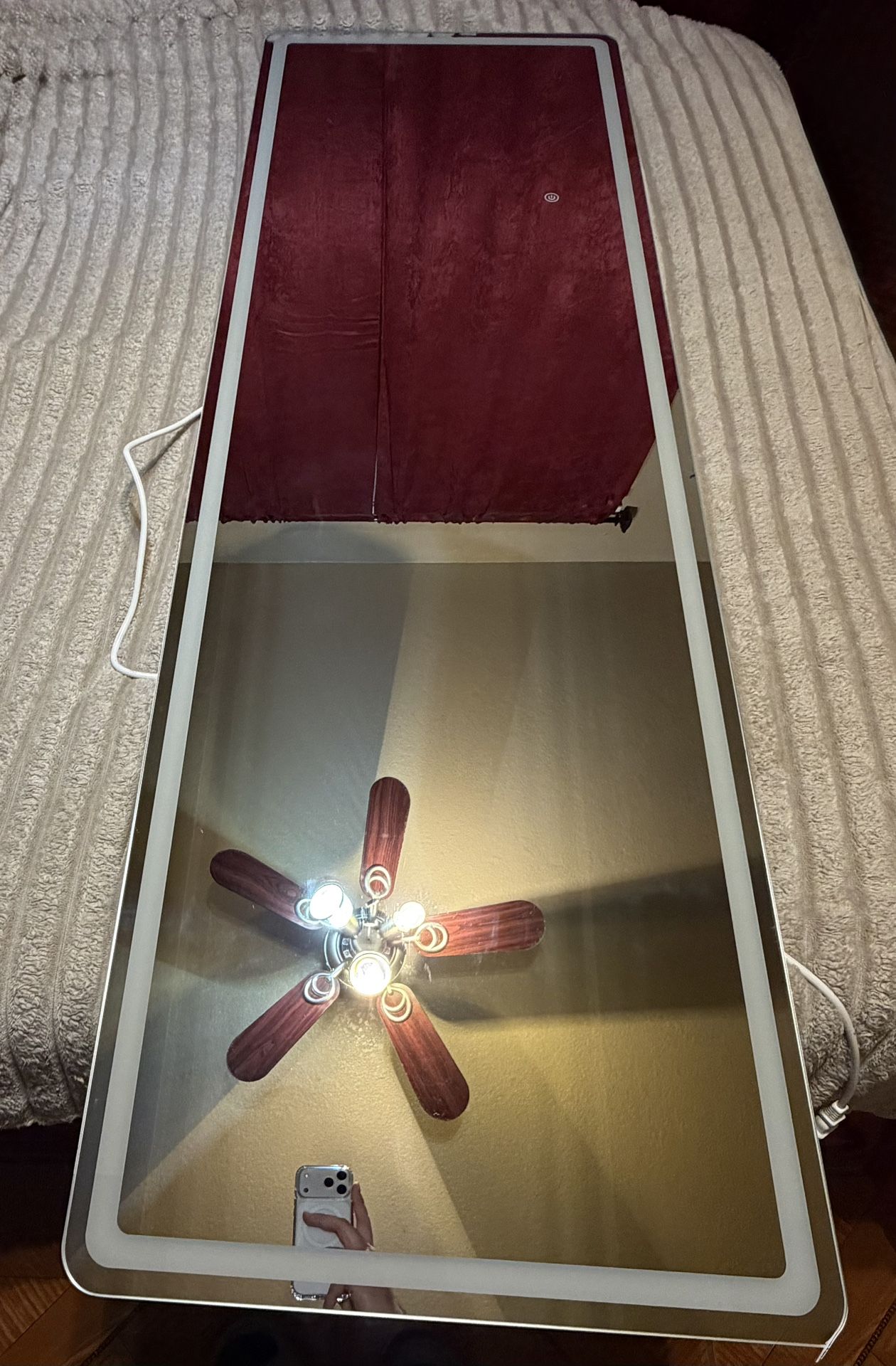 Full length mirror with lights