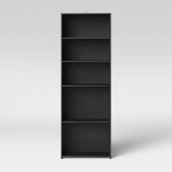 5 Shelf Bookcase White - Room Essentials™: Modern Style, Wood Composite, Open Shelving, 71.18” Tall