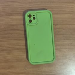 iPhone 11 matte green silicone phone case