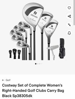 Golf clubs with carry bag