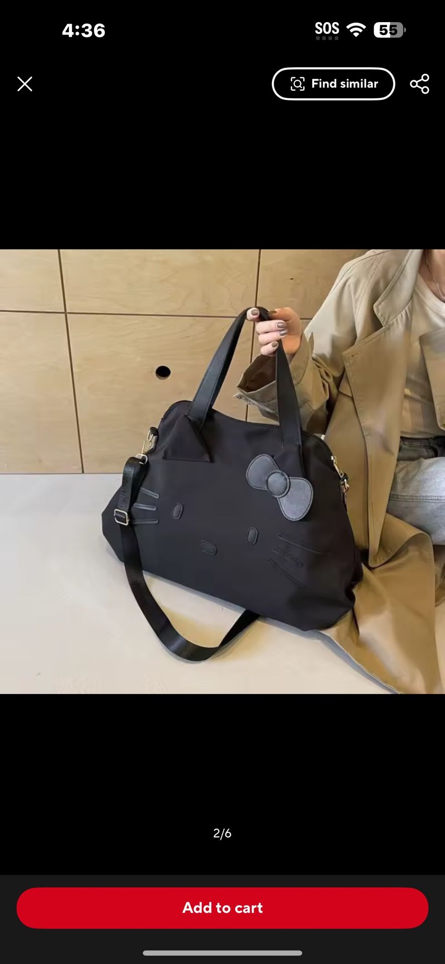 Hello Kitty Duffle Bag Luggage Bag