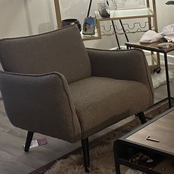 Two Light Brown Accent Chairs