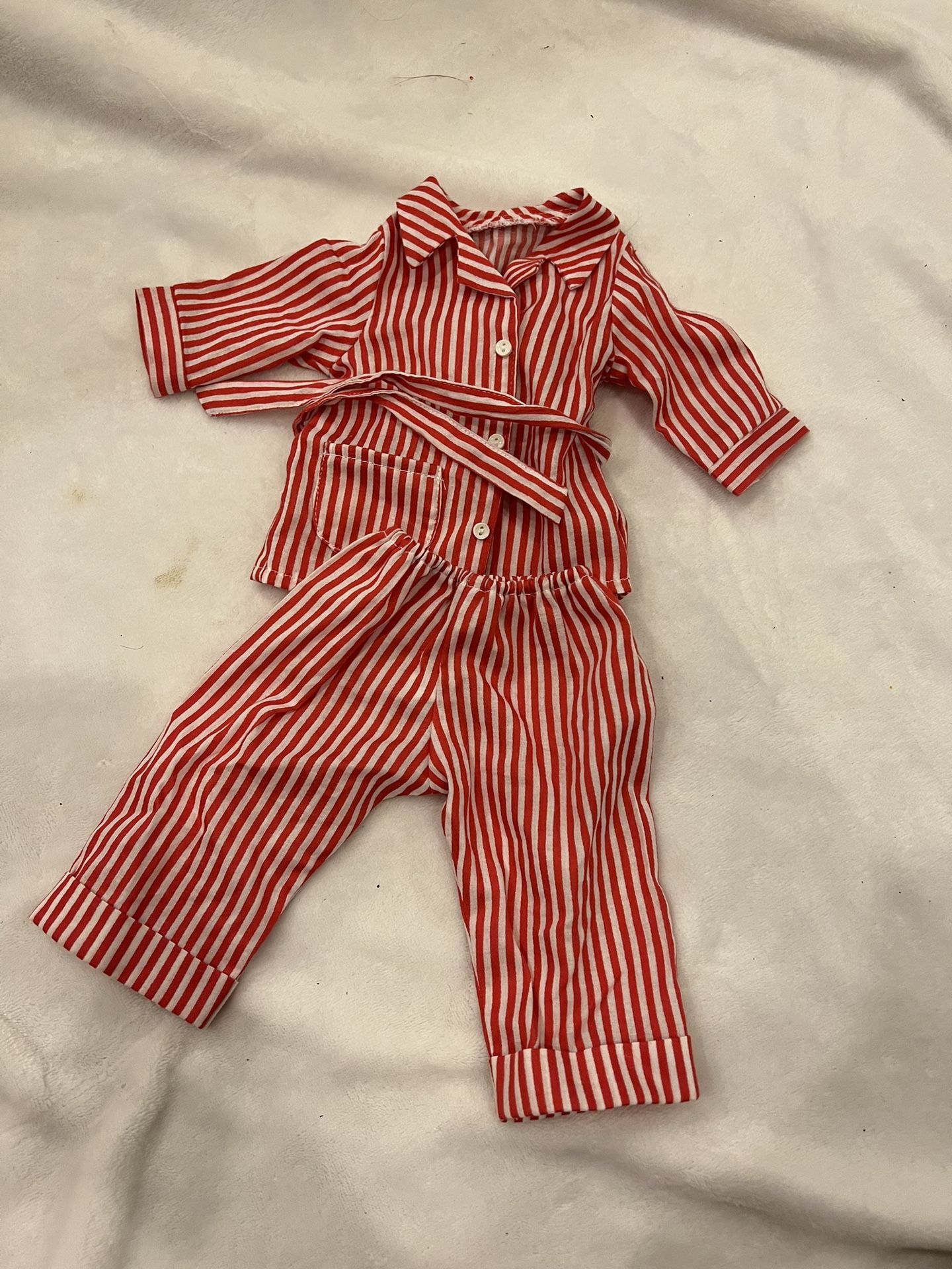 American Girl Doll Molly Red Striped Pajamas for Sale in