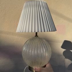 Glass Lamp with Lampshade - Working