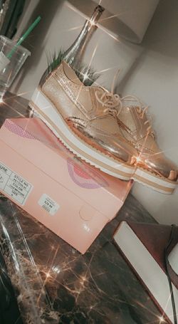 Rose gold shoes
