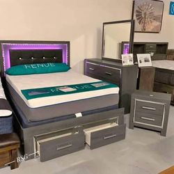 Mention Jon Green to the staff to confirm this price/offer! 🔥Remote Control LED Lights, Storage Drawers Queen size bed, King Size bed, Full Size Bed,