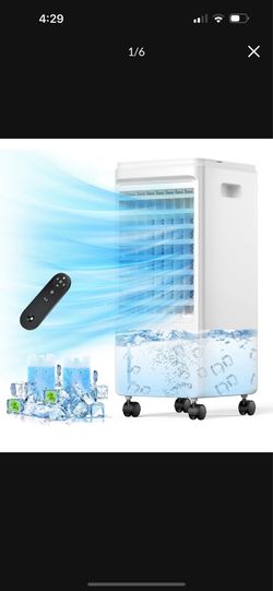 Portable Air Conditioners, 3-IN-1 Evaporative Air Cooler, Swamp Coolers w/ 2 Ice Pack, 1.85 Gal Water Tank, 4 Modes, 80° Oscillation, 7H Timer, Portab