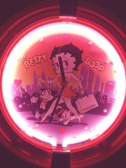 Betty boop neon clock by danbury mint