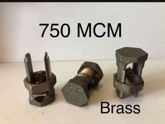 Split Bolt in  Brass 750 MCM (set of 3)