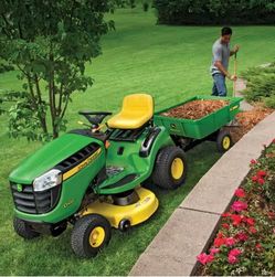 John Deere 7 cu. ft. 450 lb Tow-Behind Poly Utility Dump Cart Trailer (LP21935)
