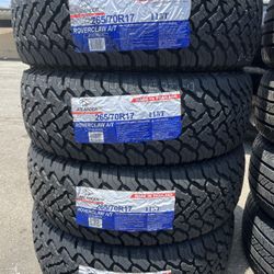 265/70/17 A/T New Tires Set Of 4 Atlander Installed And Balanced Set De 4 Llantas Nuevas Instaladas Y Balanceadas