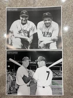 Daily News Yankee Legends Series Photo Prints Set of 2