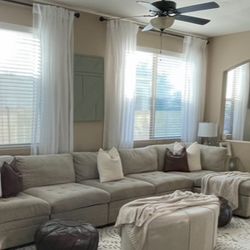 Oversized Tufted Ottoman Coffee Table