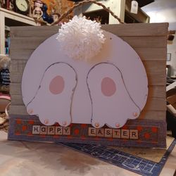 Cute Easter Bunny Butt Decor,  15" X 11"1/2