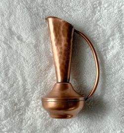 Vintage Gregorian 7inch Copper Pitcher Ewer USA Vase